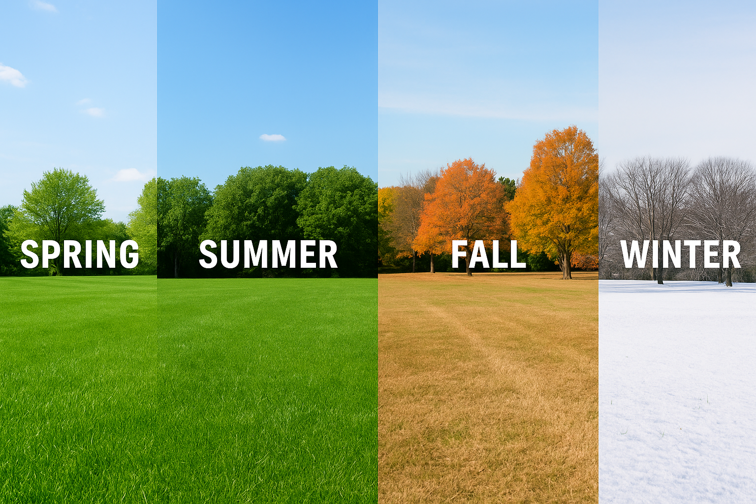 lawn in all seasons